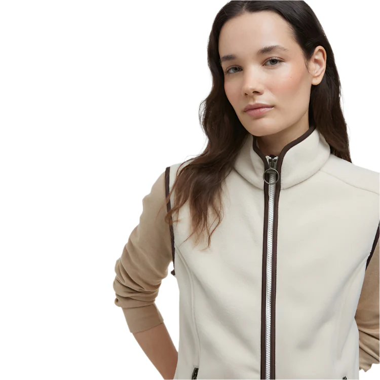 Barbour Ladies Country Colton Fleece Gilet - Pearl - Image 6