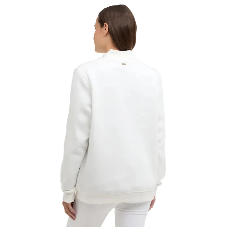 Barbour Ladies Cynthia Half Zip Sweatshirt - Cloud - Image 2