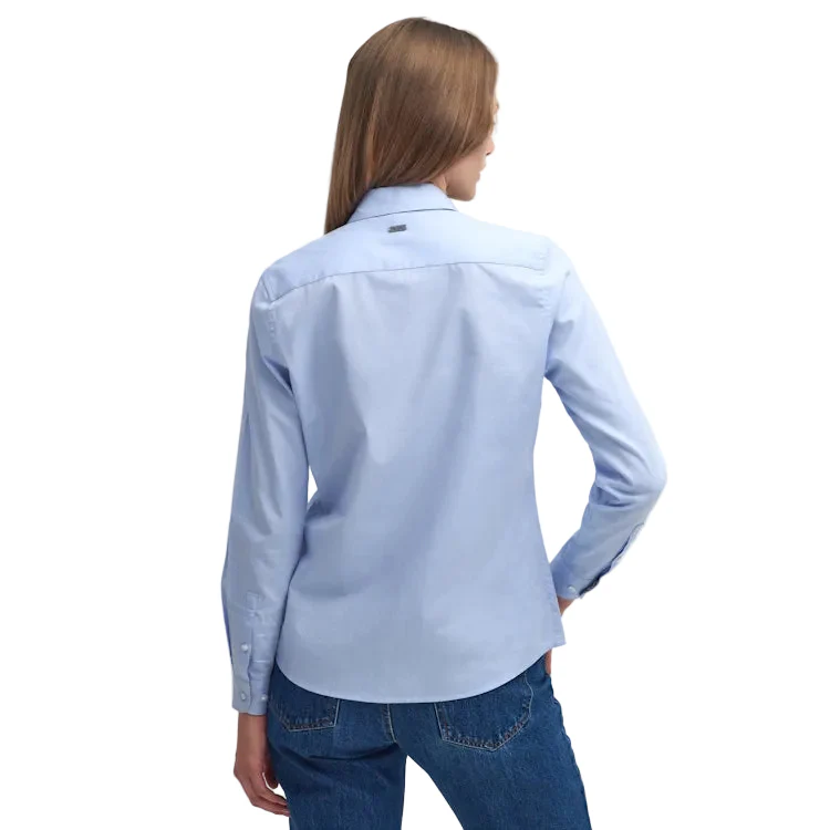 Barbour Ladies Derwent Shirt - Pale Blue/Hessian Tartan - Image 2