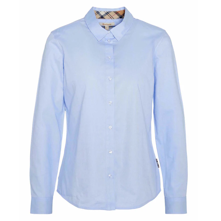 Barbour Ladies Derwent Shirt - Pale Blue/Hessian Tartan - Image 3