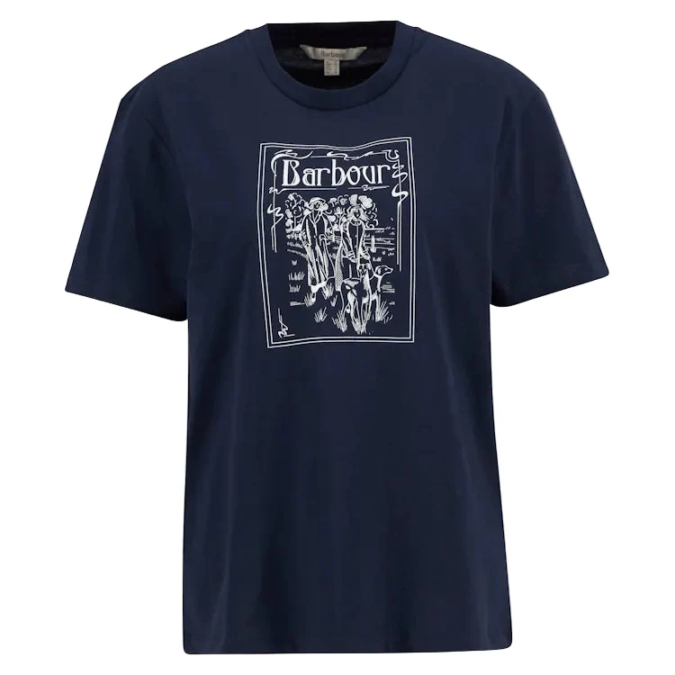 Barbour Ladies Hambleton T-Shirt - Navy - Image 3