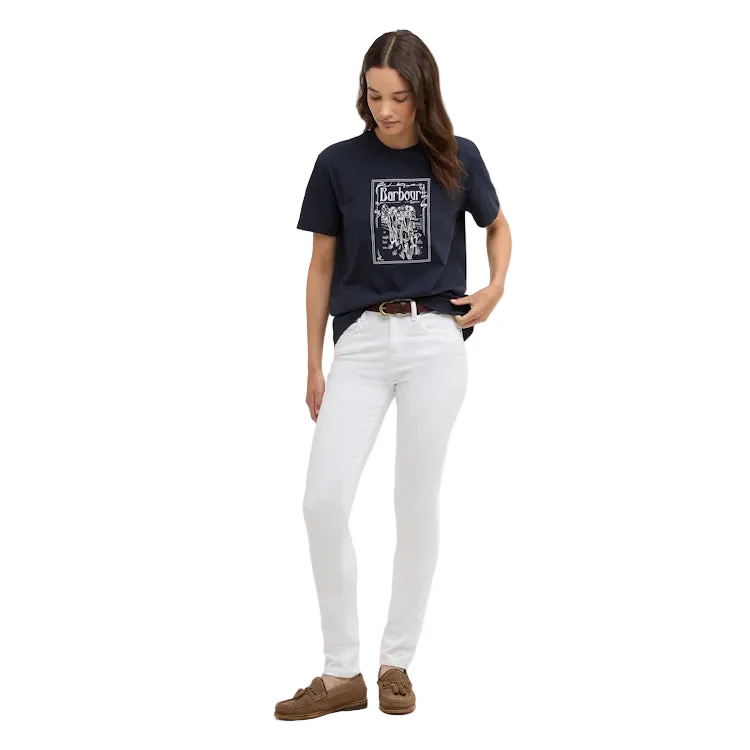 Barbour Ladies Hambleton T-Shirt - Navy - Image 4