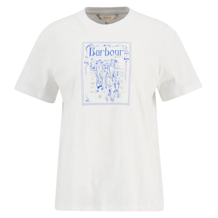 Barbour Ladies Hambleton T-Shirt - White - Image 3