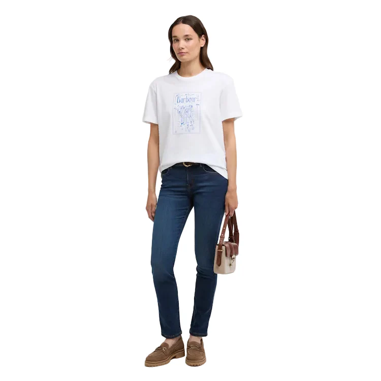 Barbour Ladies Hambleton T-Shirt - White - Image 4