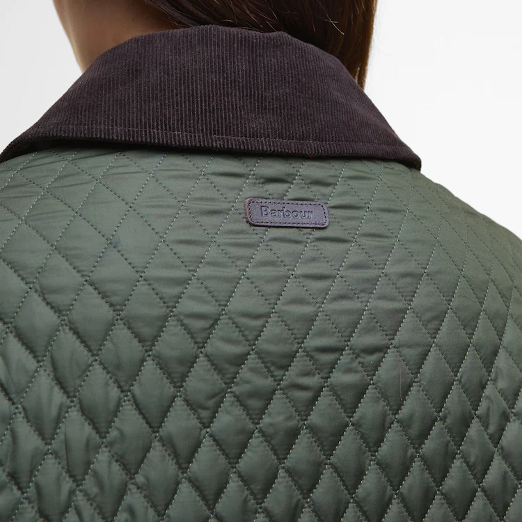 Barbour Ladies Oakham Quilted Cape - Olive - Image 7