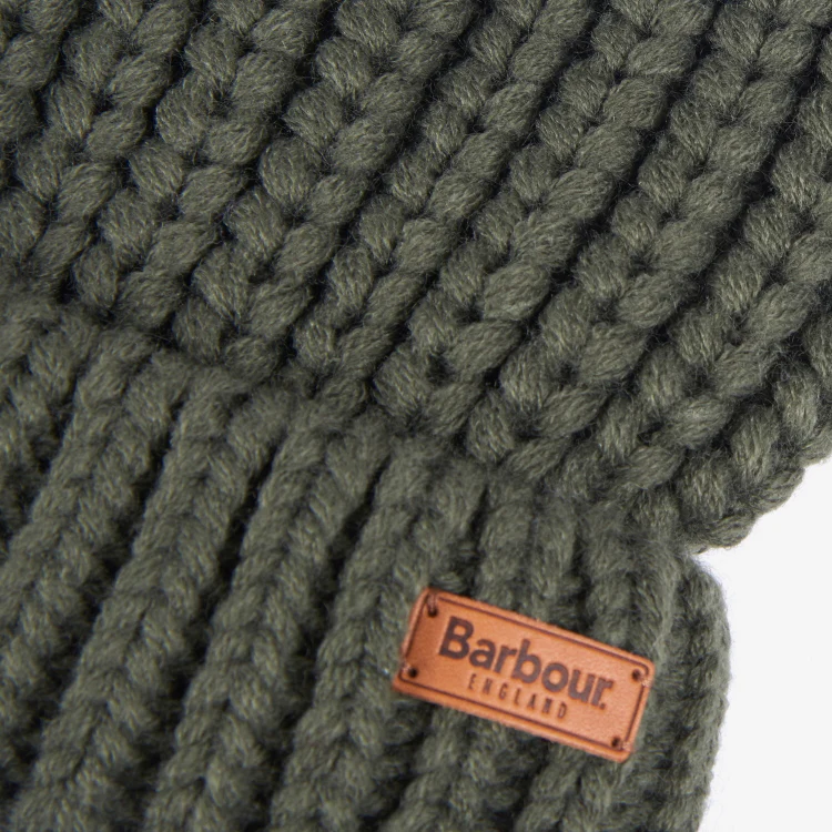 Barbour Ladies Saltburn Beanie - Olive - Image 3