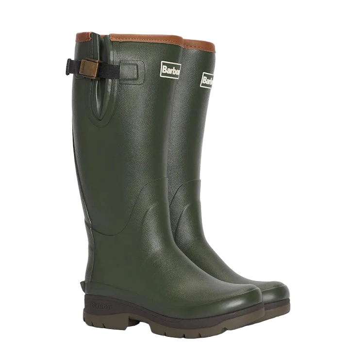Barbour Ladies Tempest Neoprene Lined Wellington Boots - Olive - Image 5