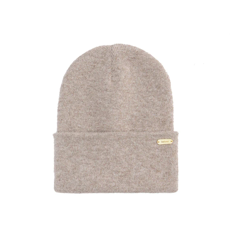 Barbour Ladies Winona Beanie and Scarf Gift Set - Taupe - Image 2