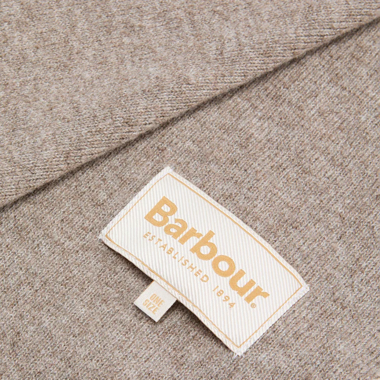 Barbour Ladies Winona Beanie and Scarf Gift Set - Taupe - Image 6