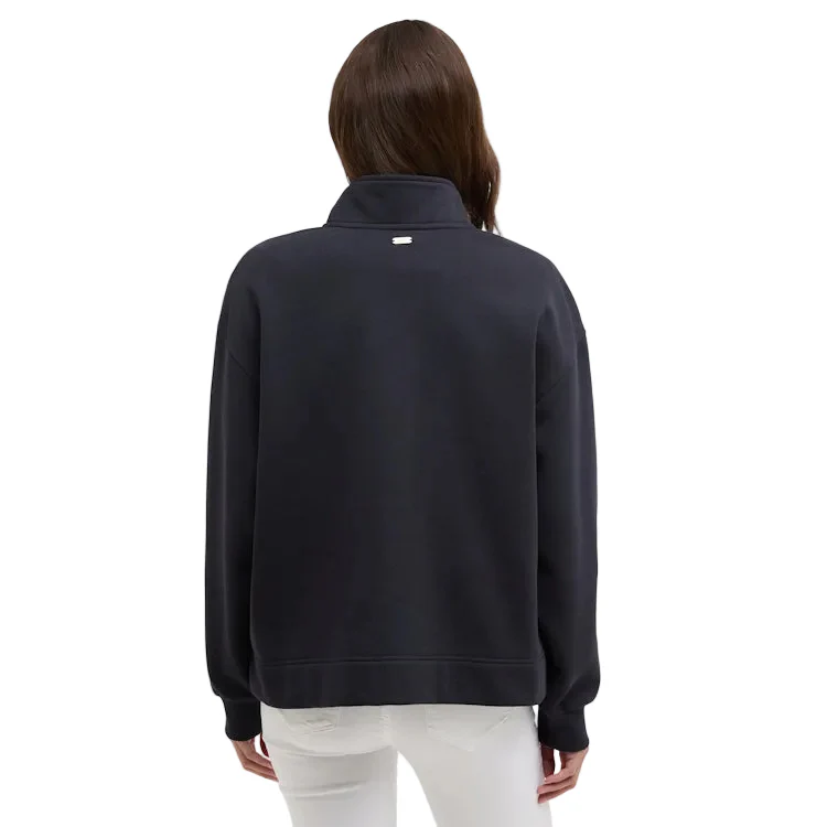 Barbour Ladies Zaria Half Zip Sweatshirt - Dark Navy - Image 2