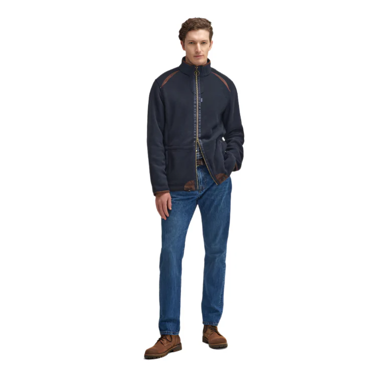 Barbour Langdale Fleece Jacket - Navy - Image 4