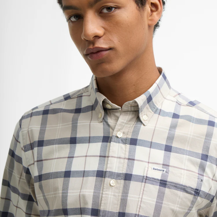 Barbour Lewis Tailored Shirt - Oban Mist Tartan - Image 5