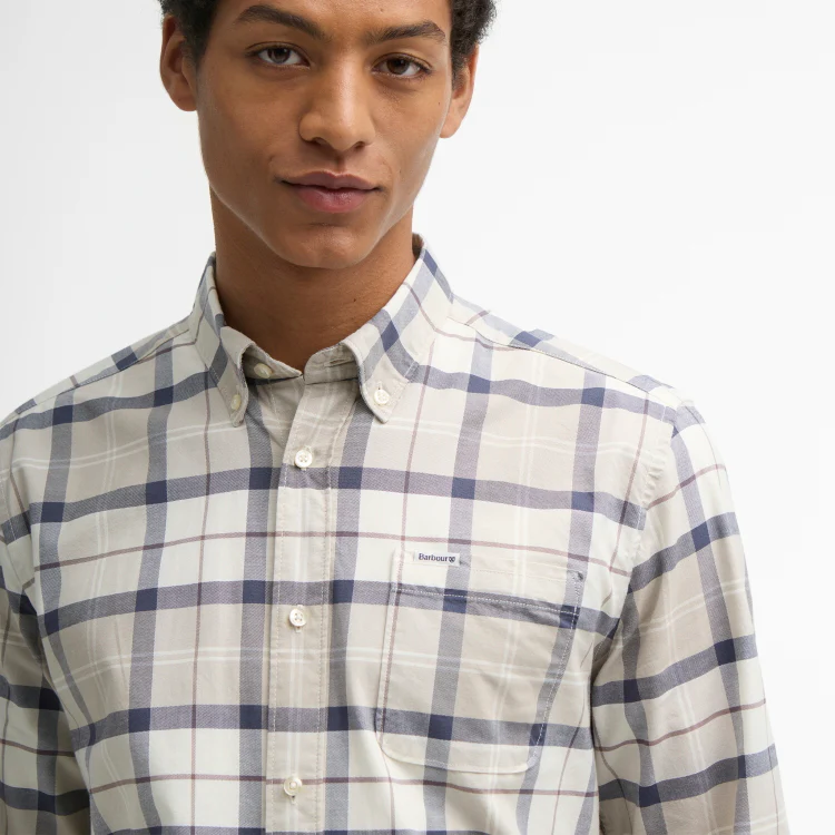 Barbour Lewis Tailored Shirt - Oban Mist Tartan - Image 6