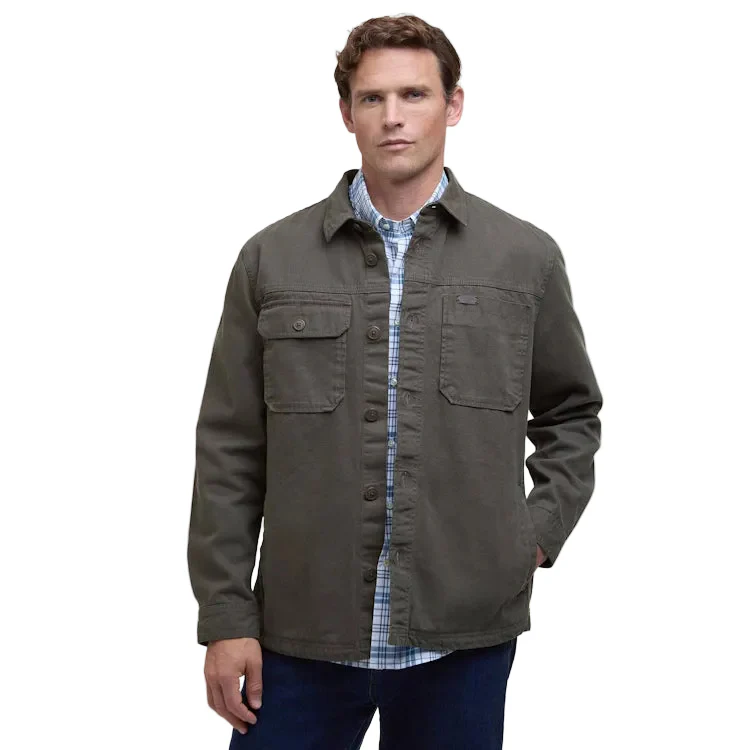 Barbour Lingfield Canvas Overshirt - Fern