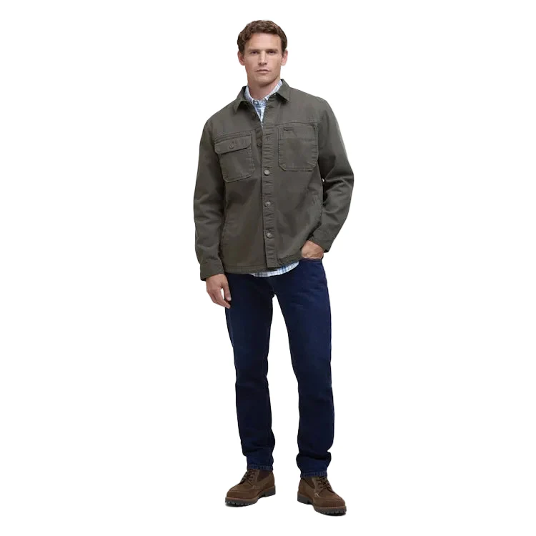 Barbour Lingfield Canvas Overshirt - Fern - Image 3