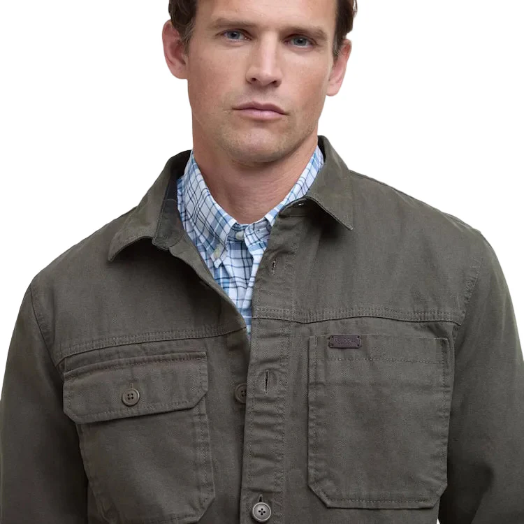 Barbour Lingfield Canvas Overshirt - Fern - Image 6