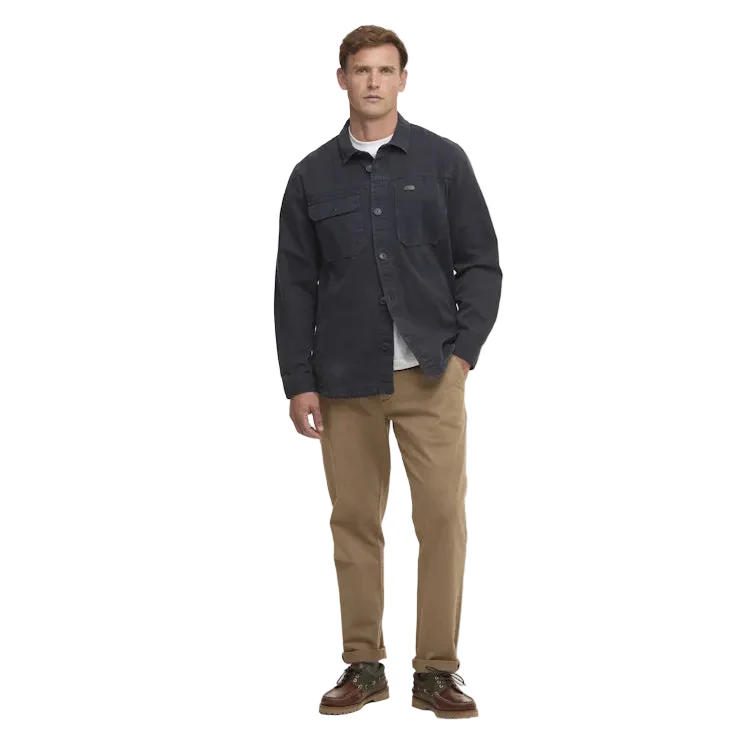 Barbour Lingfield Canvas Overshirt - Navy - Image 2