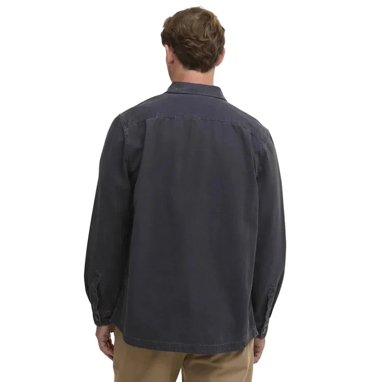 Barbour Lingfield Canvas Overshirt - Navy - Image 3