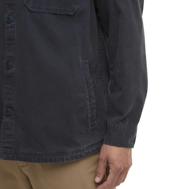 Barbour Lingfield Canvas Overshirt - Navy - Image 5