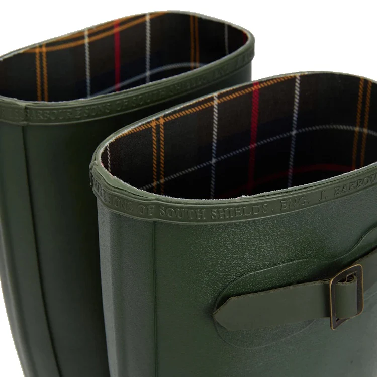 Barbour Mens Bede Wellingtons - Olive - Image 7
