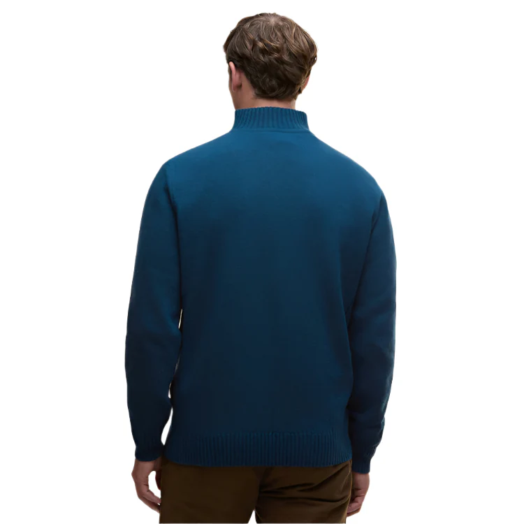 Barbour Nelson Essential Half Zip Sweater - Mallard Green - Image 2