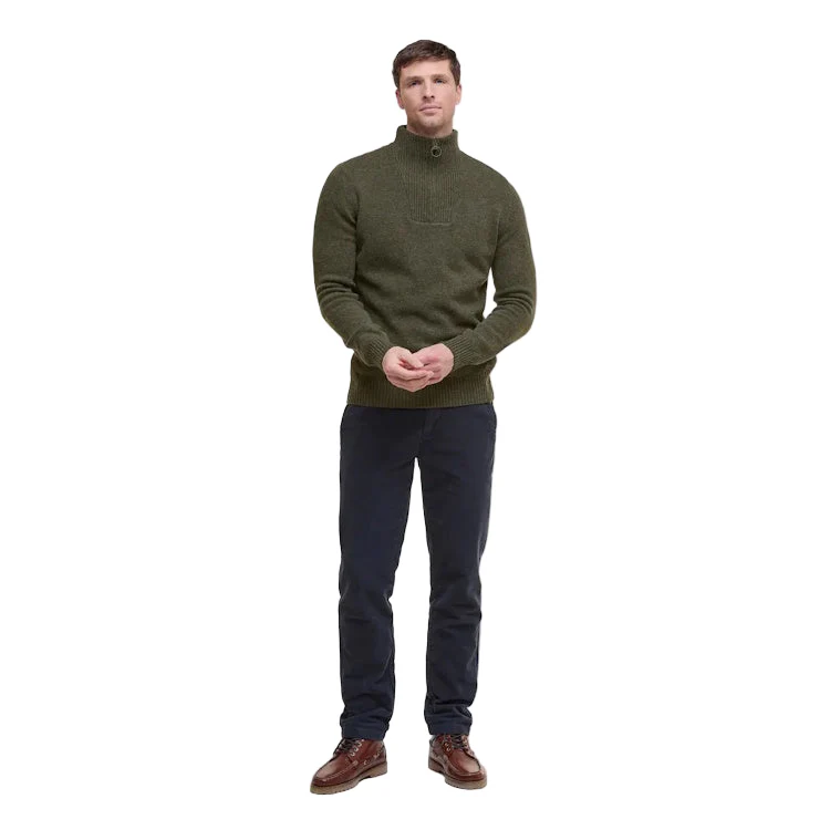 Barbour Nelson Essential Half Zip Sweater - Seaweed - Image 3