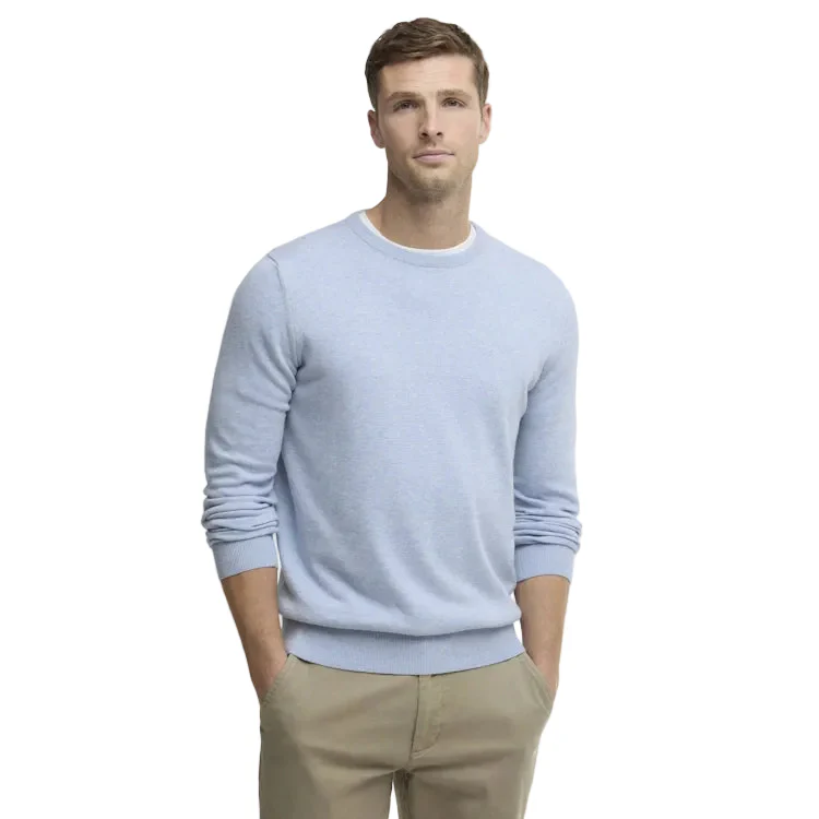 Barbour Pima Cotton Crew Neck Sweater - Blue Haze