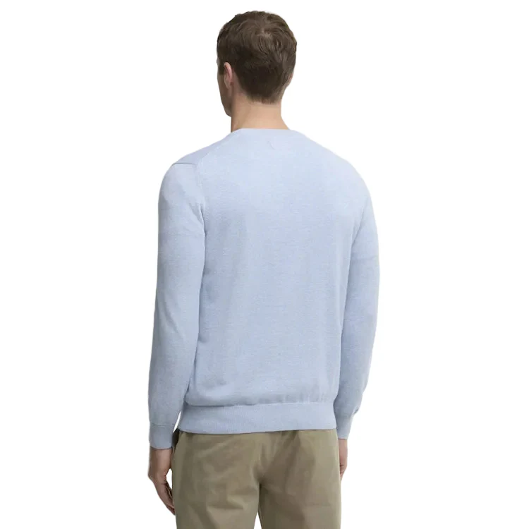 Barbour Pima Cotton Crew Neck Sweater - Blue Haze - Image 4
