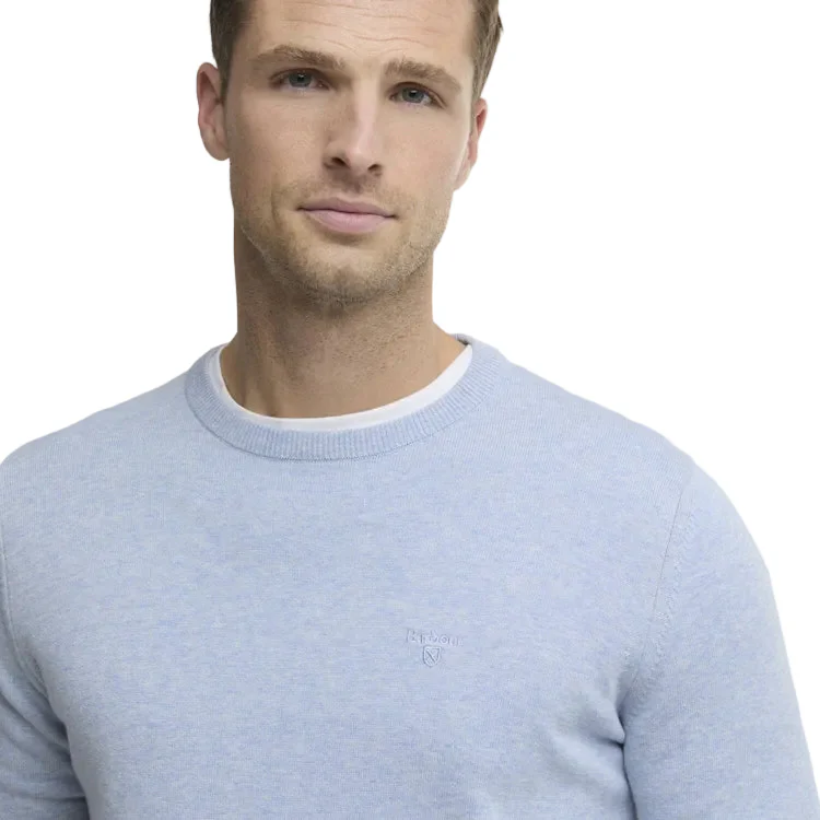 Barbour Pima Cotton Crew Neck Sweater - Blue Haze - Image 5