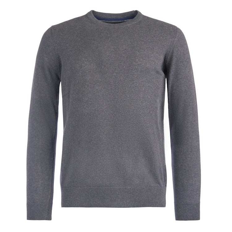 Barbour Pima Cotton Crew Neck Sweater - Charcoal