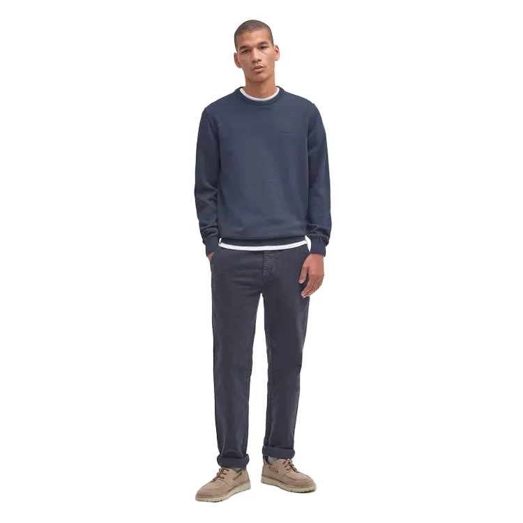 Barbour Pima Cotton Crew Neck Sweater - Navy - Image 2