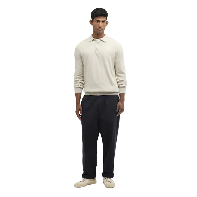 Barbour Pima Cotton Knitted Polo Shirt - Neutral - Image 2