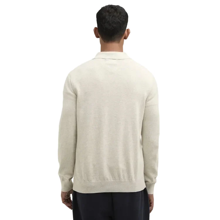 Barbour Pima Cotton Knitted Polo Shirt - Neutral - Image 4