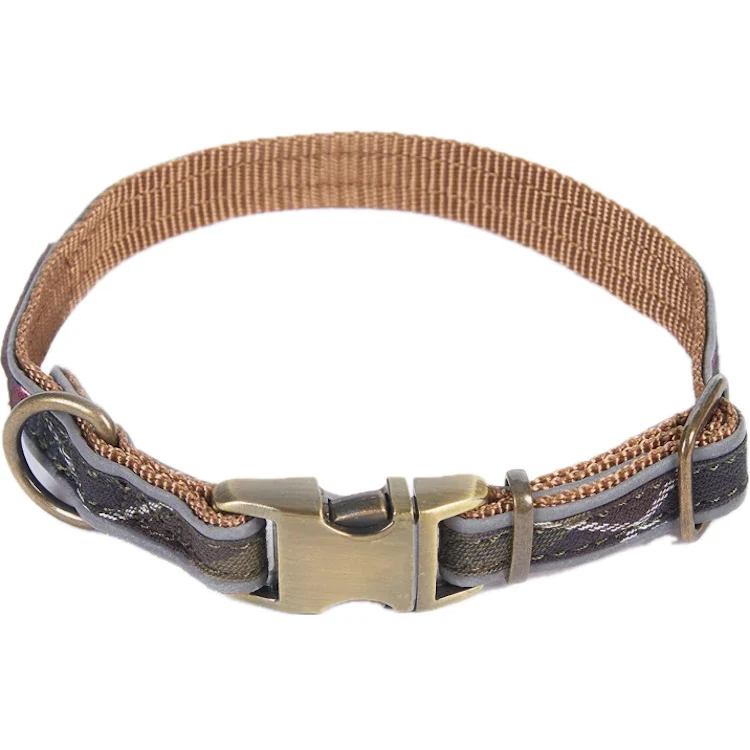 Barbour Reflective Tartan Dog Collar - Classic Tartan - Image 2