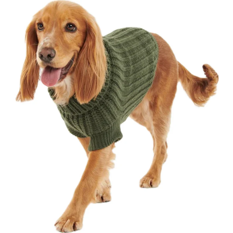 Barbour Saltburn Dog Jumper - Olive - Image 3
