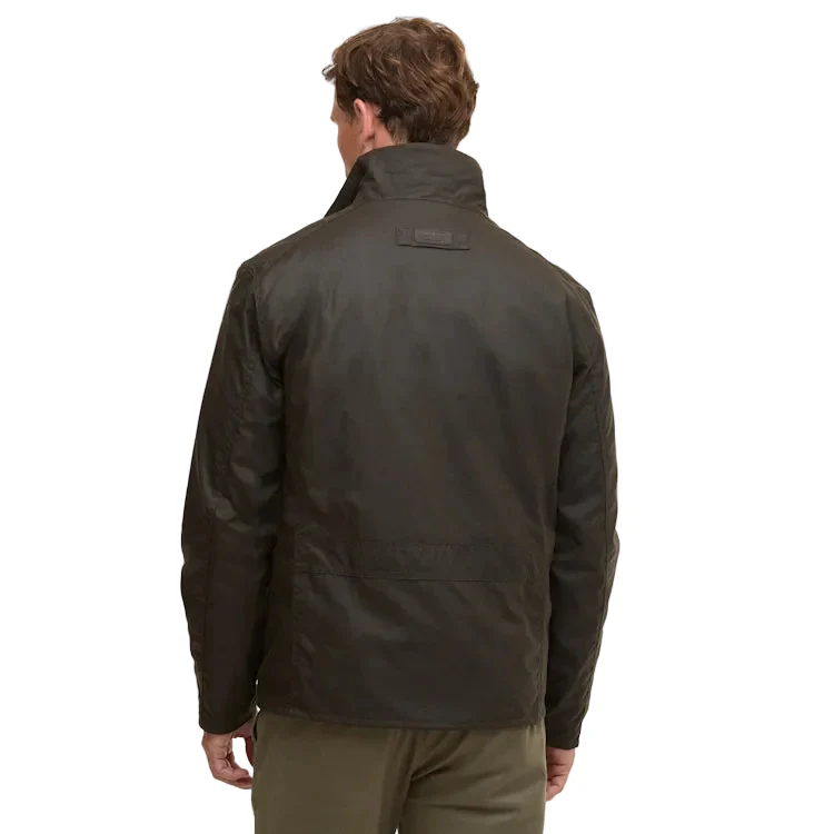 Barbour Sander Wax Jacket - Olive - Image 2