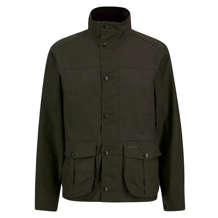 Barbour Sander Wax Jacket - Olive - Image 3