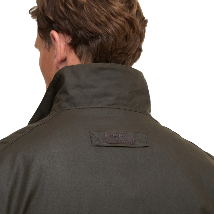Barbour Sander Wax Jacket - Olive - Image 6