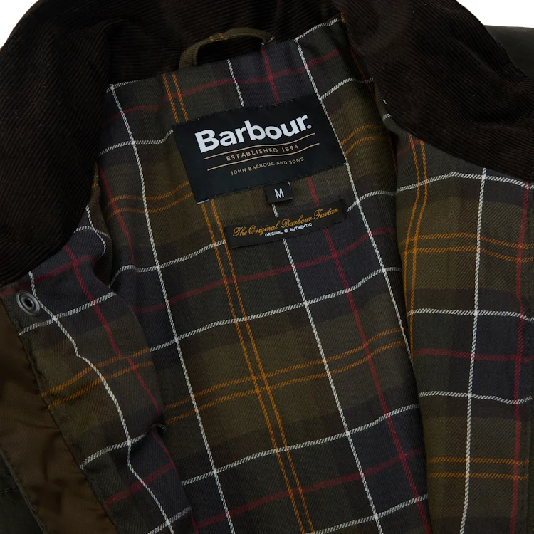 Barbour Sander Wax Jacket - Olive - Image 7