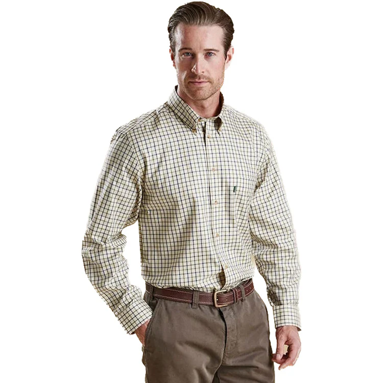 Barbour Sporting Tattersall Shirt - Navy/Olive - Image 2