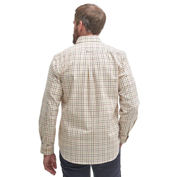 Barbour Sporting Tattersall Shirt - Red/Khaki - Image 2