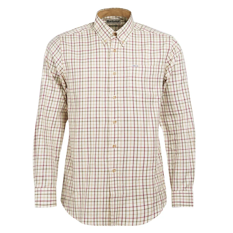 Barbour Sporting Tattersall Shirt - Red/Khaki - Image 4