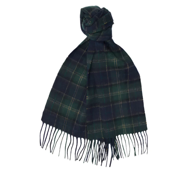 Barbour Tartan Scarf and Glove Gift Set - Green Loch Tartan - Image 3