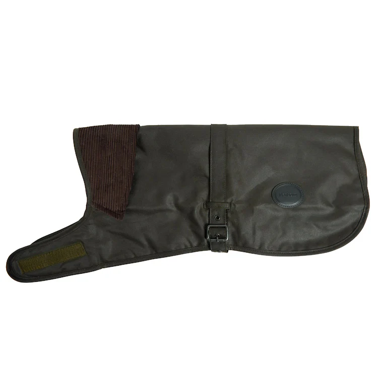 Barbour Wax Dog Coat - Olive - Image 2