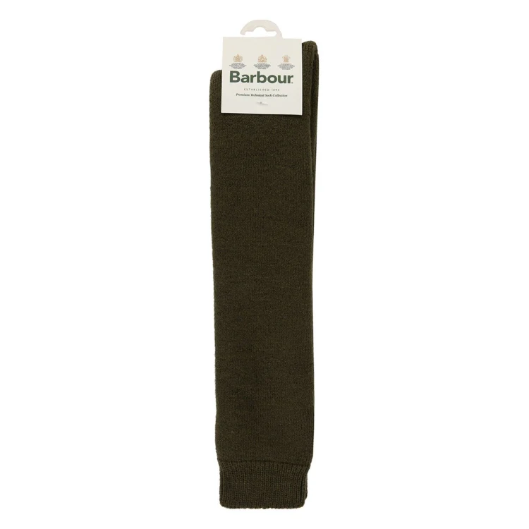 Barbour Wellington Knee Socks - Olive Green - Image 2