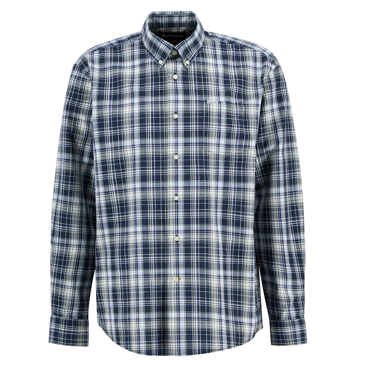 Barbour Witton Checked Regular Shirt - Navy - Image 3