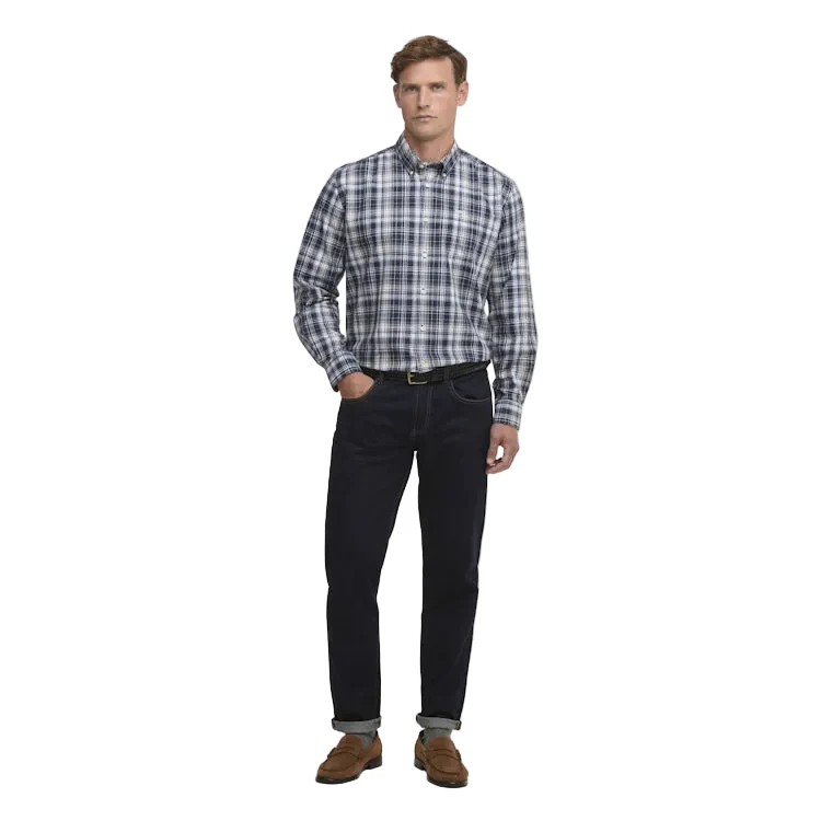 Barbour Witton Checked Regular Shirt - Navy - Image 4