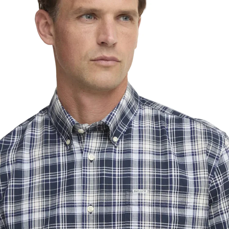 Barbour Witton Checked Regular Shirt - Navy - Image 5