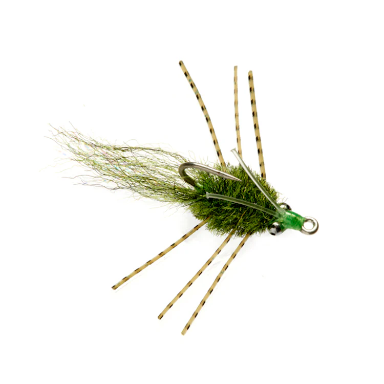 Beadchain Crab Flies - Olive