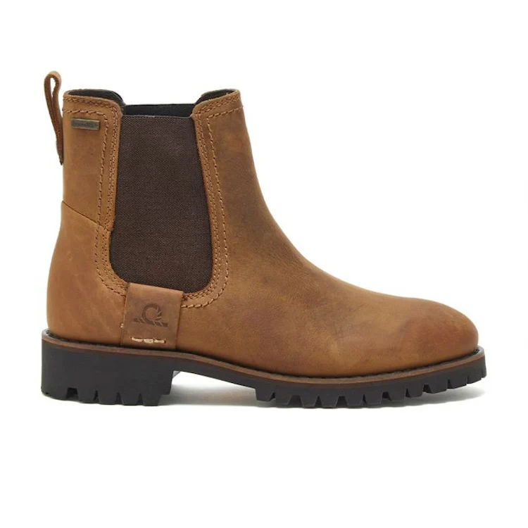Chatham Ladies Olympia II Premium Leather Waterproof Chelsea Boots - Walnut - Image 3